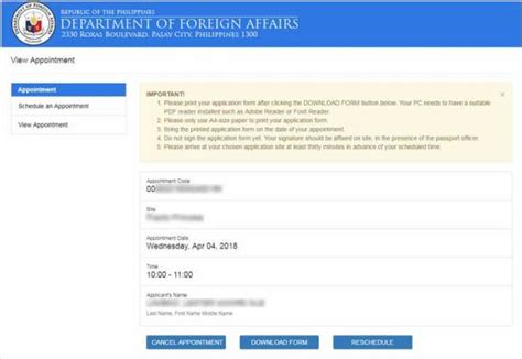 passport appointment code|How to Reschedule or Cancel Philippine Passport Appointment .